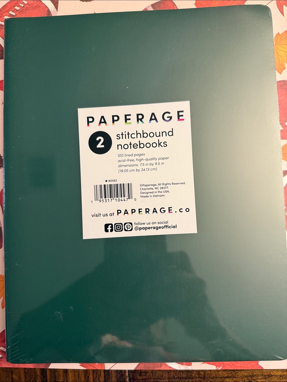 Green Stitchbound Notebook/Journal Travel Set - 2-Pack
